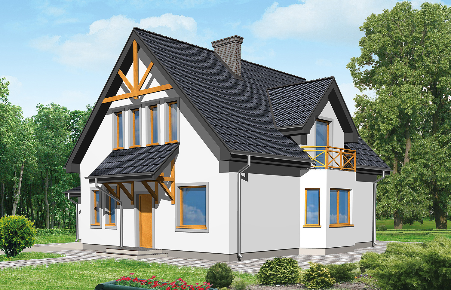 budowa domu M-137 (odbicie lustrzane) - New-House
