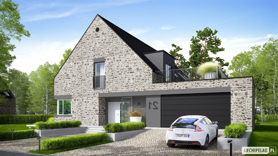 Budowa domu Teodor G2 (wersja C) ENERGO PLUS reco (odbicie lustrzane) z New-House