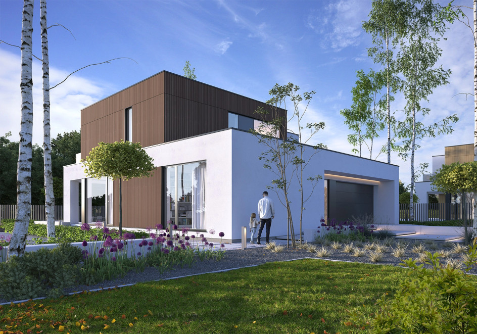 budowa domu Modern 2 (odbicie lustrzane) - New-House