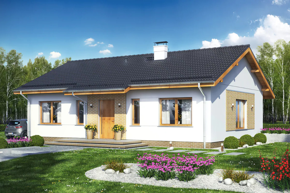 Budowa domu TERRIER 5 BEZ GARAŻU (odbicie lustrzane) z New-House