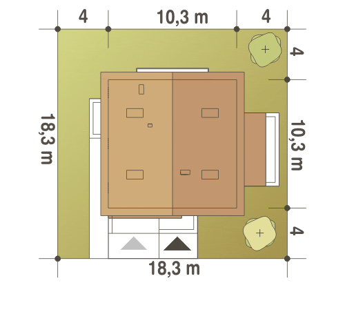 Nowinka z garażem 1-st. [A] (odbicie lustrzane) - miniatura 9