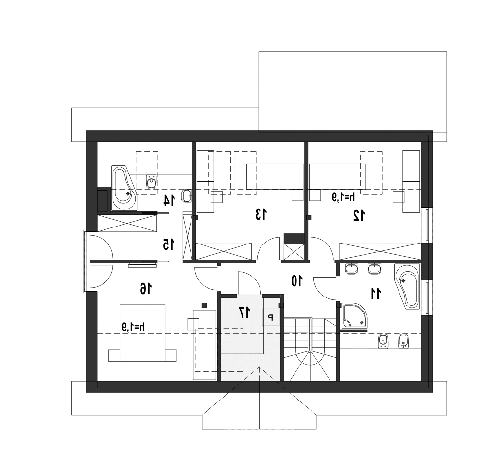 Inka III z garażem 1-st. [A] (odbicie lustrzane) - miniatura 9