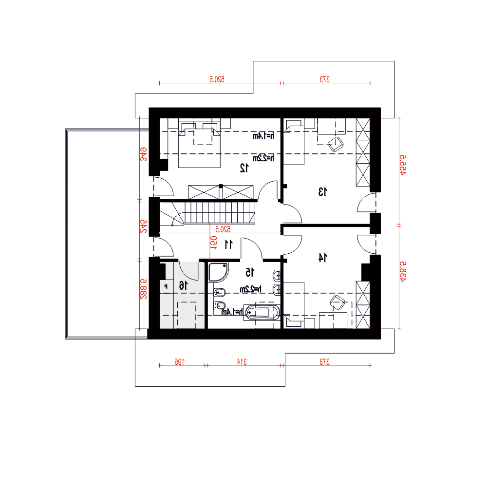 Strzyżyk z garażem 1-st. [A] (odbicie lustrzane) - miniatura 9