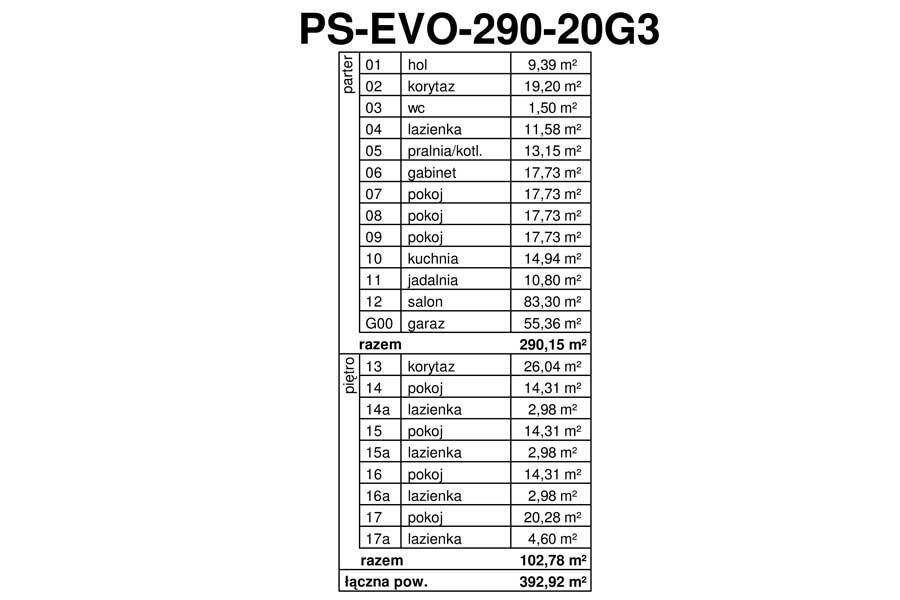 PS-EVO-290-20-V2 projekt dom jednorodzinny nowoczesny - miniatura 11