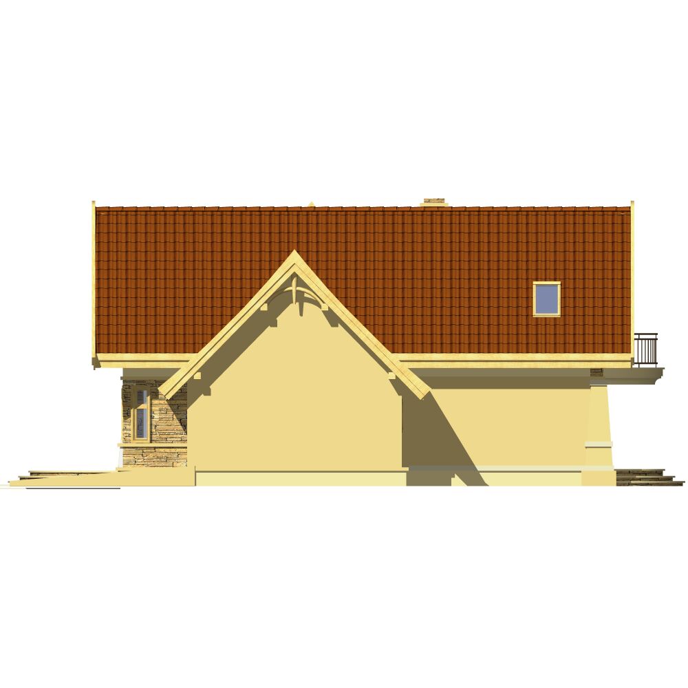 Kowalik z garażem 1-st. [A] (odbicie lustrzane) - miniatura 3