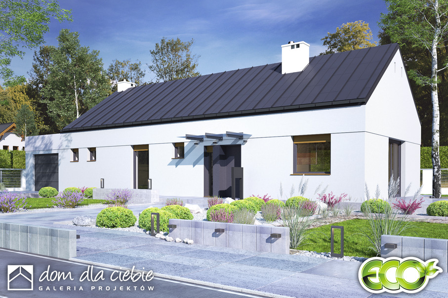 budowa domu Żurawinka z garażem 1-st. [A] - New-House