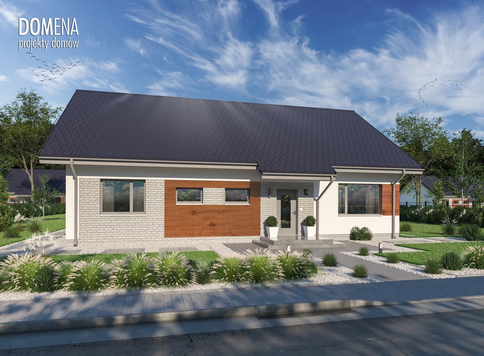 budowa domu Domena 118 C (Odbicie lustrzane) - New-House