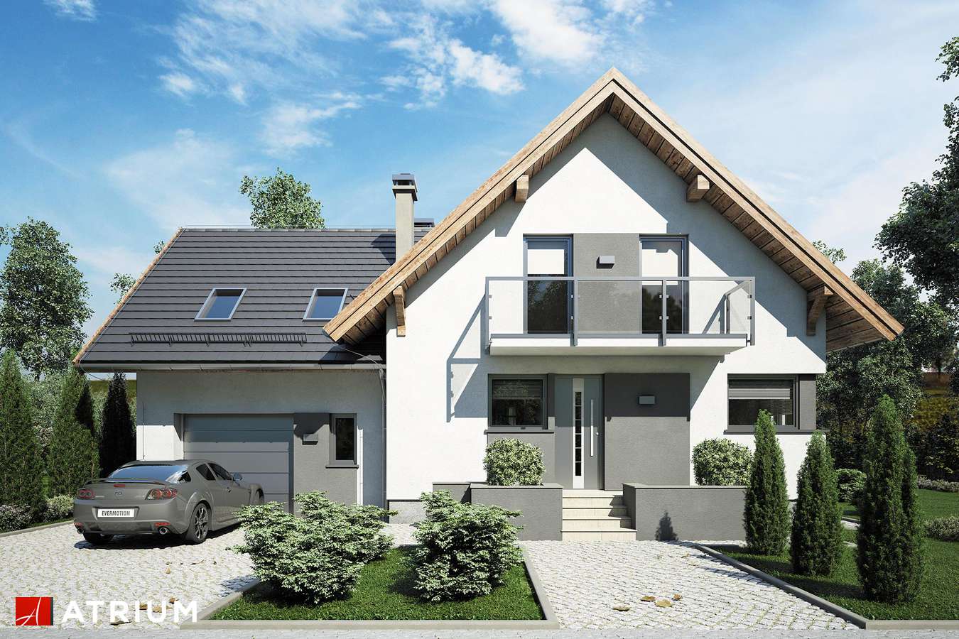 budowa domu Agawa VI odbicie lustrzane - New-House