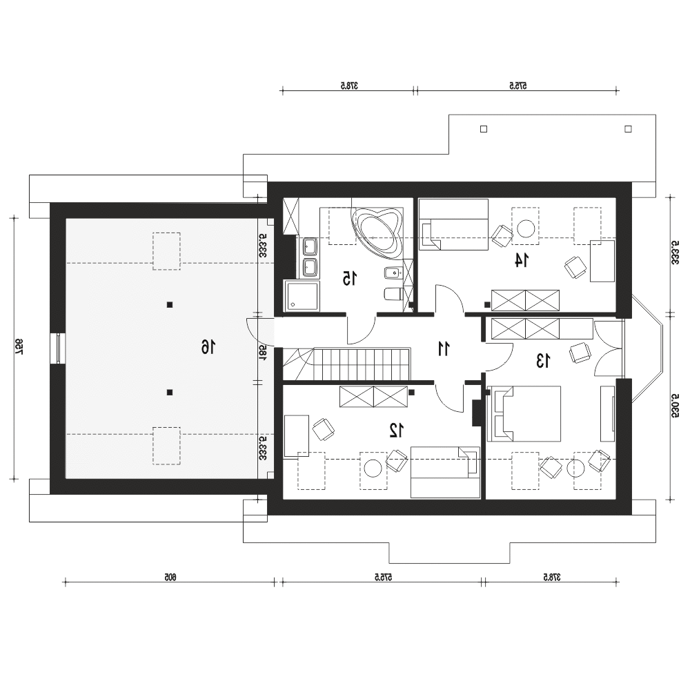 Dom Dla Ciebie 2 z garażem 2-st. [A1] (odbicie lustrzane) - miniatura 9