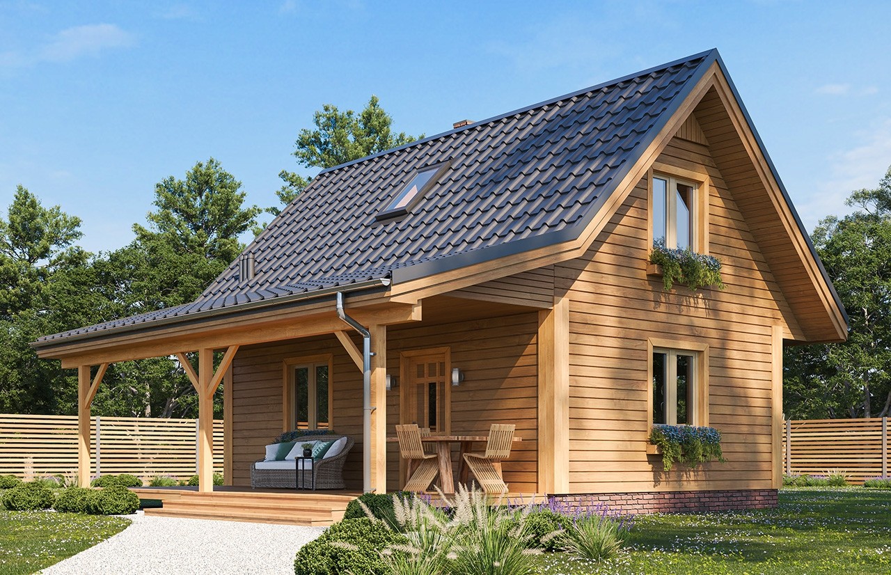 budowa domu - Przepiórka wariant B (odbicie lustrzane) - New-House