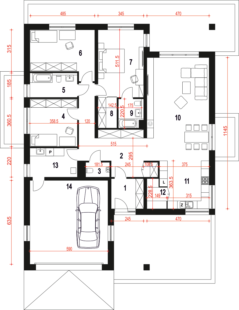 Pogodna z garażem 2-st. [A] - miniatura 8