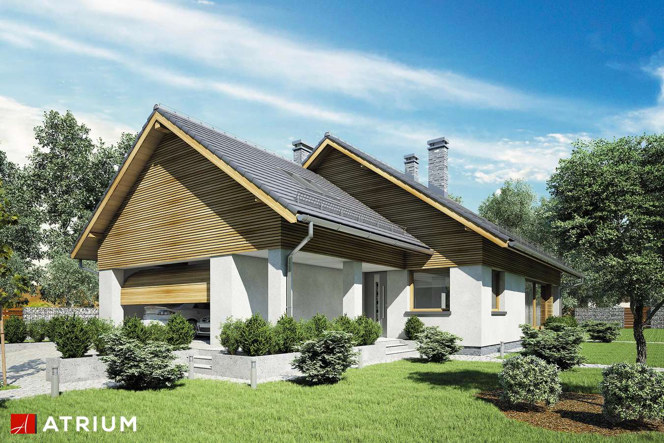 budowa domu Merlin V odbicie lustrzane - New-House