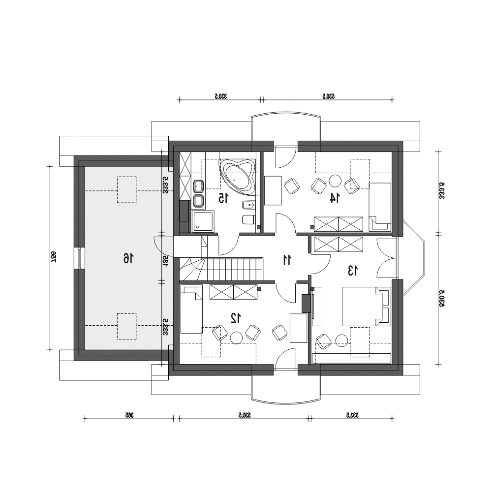 Dom Dla Ciebie 3 z garażem 1-st. [A2] (odbicie lustrzane) - miniatura 9