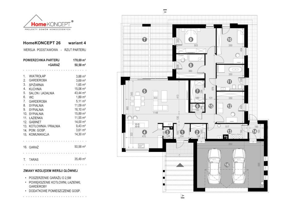 HOMEKONCEPT 26 wariant 04 (odbicie lustrzane) - miniatura 2