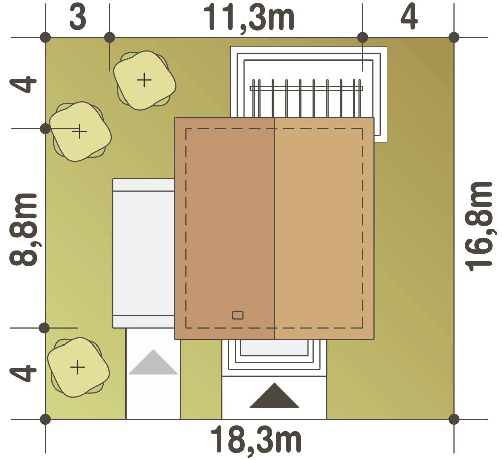 Ala z garażem 1-st. [A] - miniatura 10