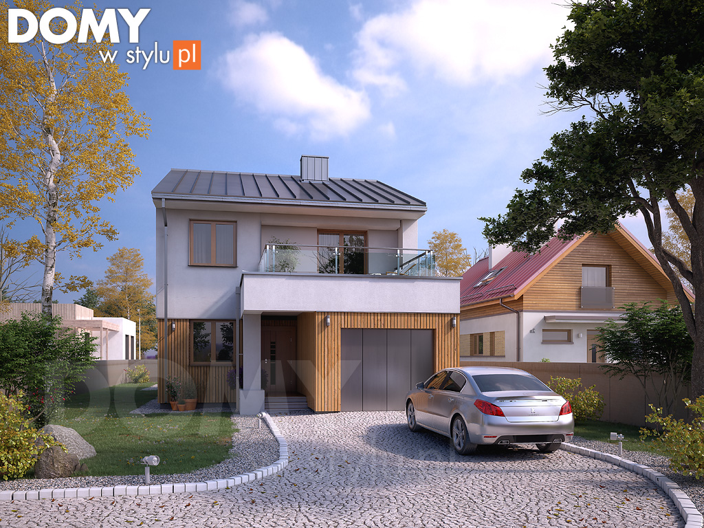 budowa domu Sekwoja W2 (Odbicie lustrzane) - New-House