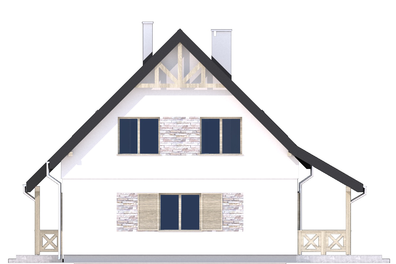 Iga styl z garażem 1-st. [A] (odbicie lustrzane) - miniatura 8