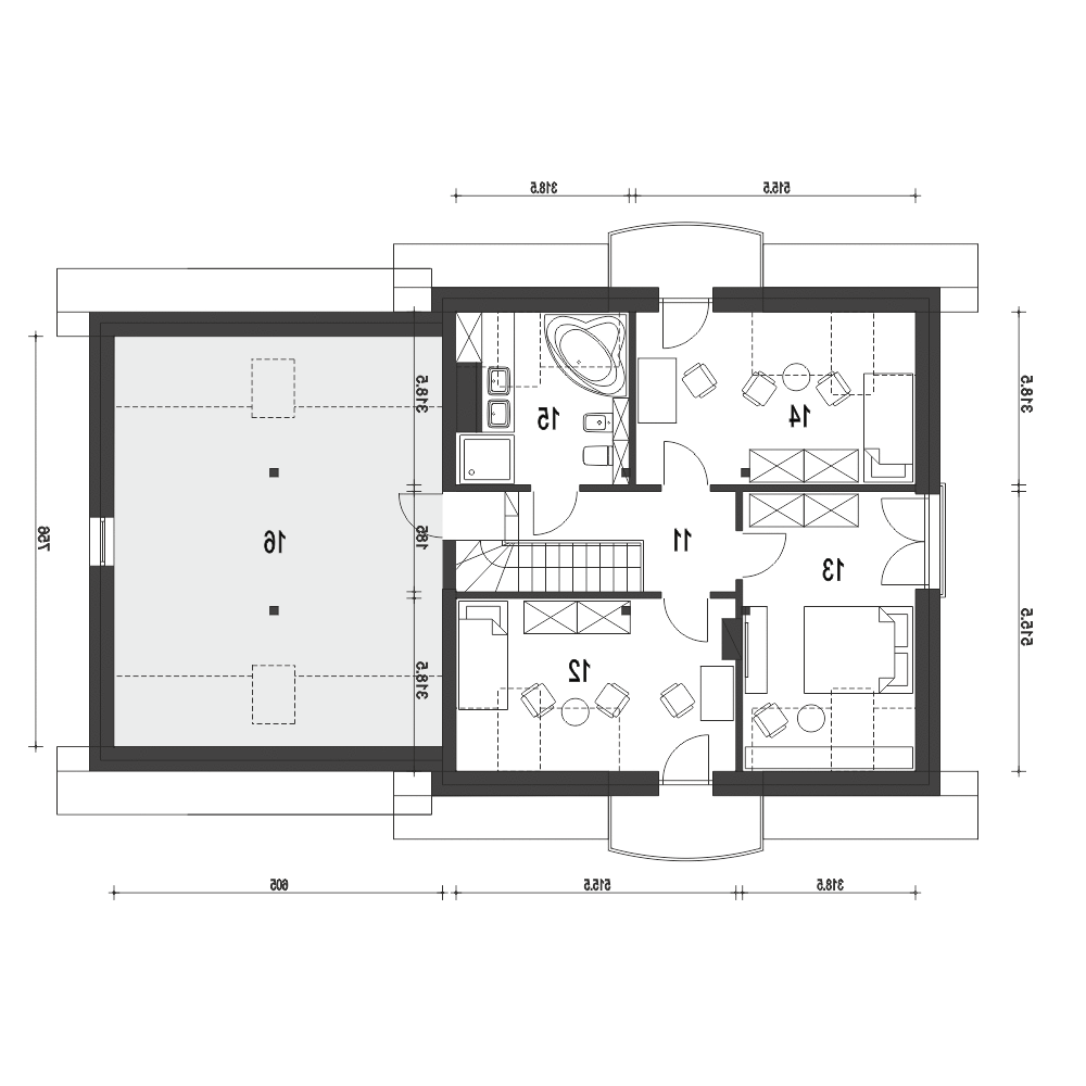 Dom Dla Ciebie 5 z garażem 2-st. [A3] (odbicie lustrzane) - miniatura 10