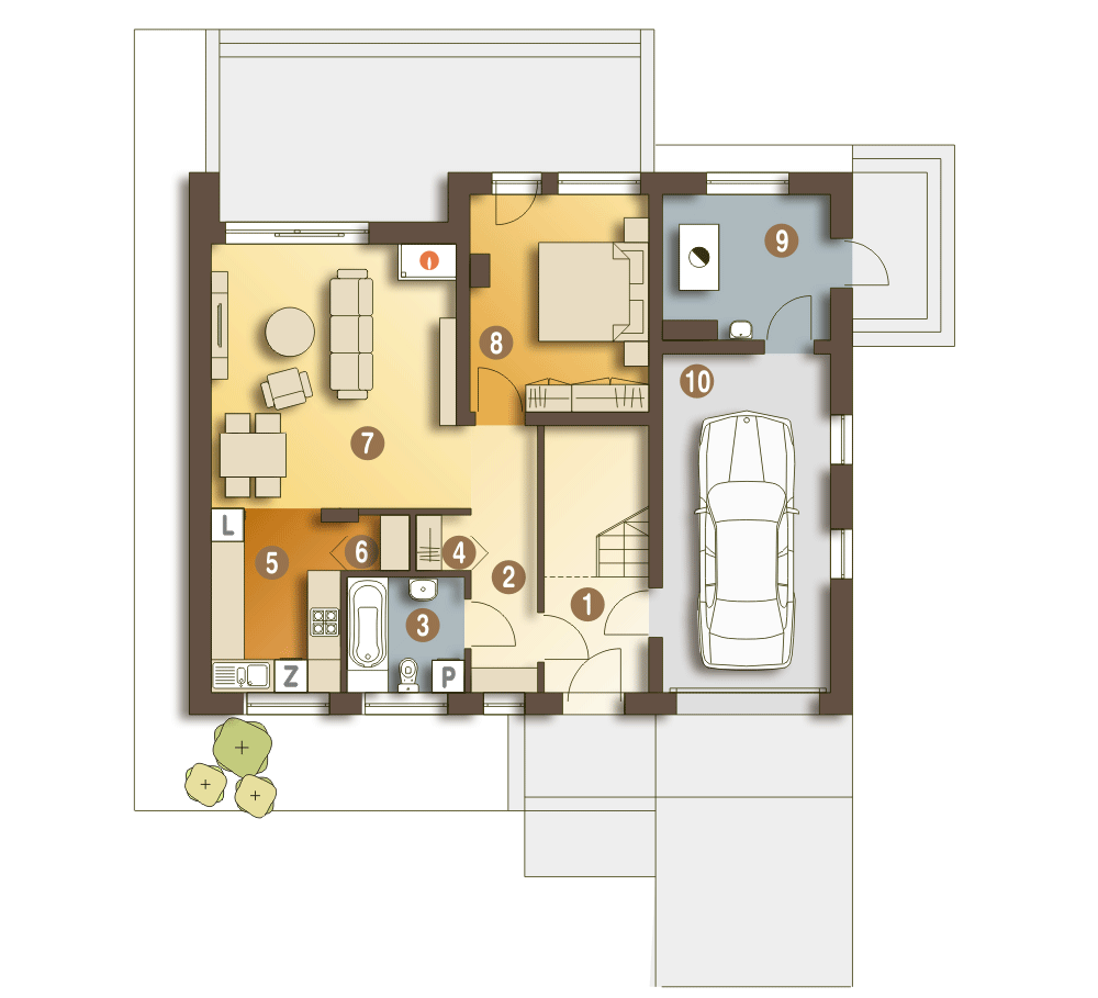 Bernikla z garażem 1-st. [A] - miniatura 8