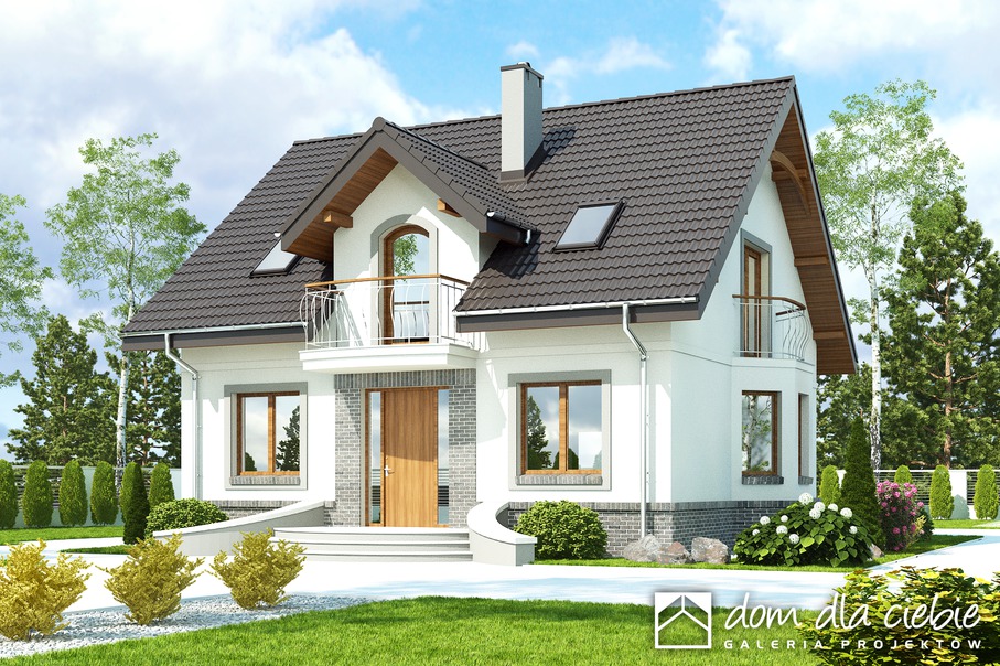 budowa domu Dom Dla Ciebie 3 bez garażu [B] (odbicie lustrzane) - New-House