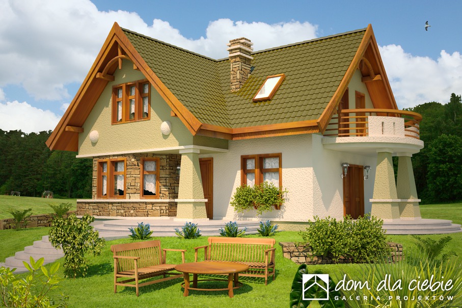 budowa domu Sójka II bez garażu [B] (odbicie lustrzane) - New-House