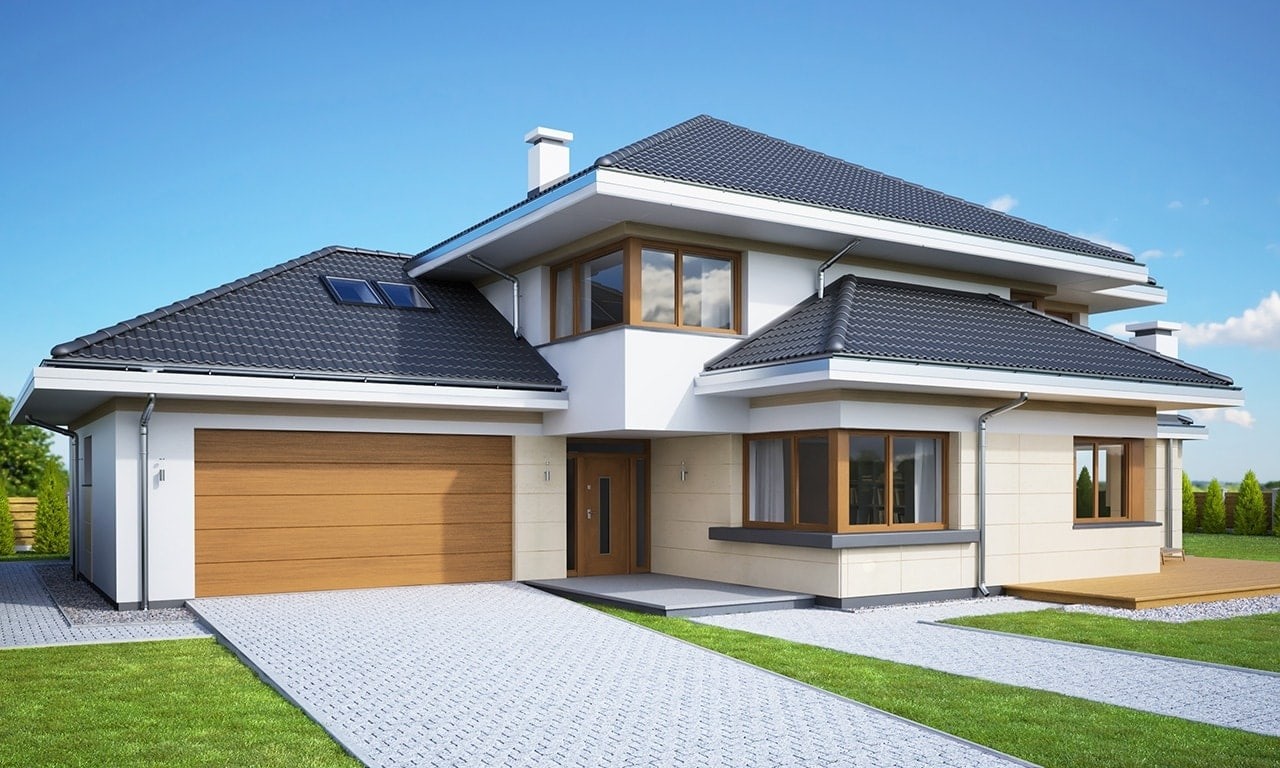 budowa domu Dom z Widokiem 3 wariant E (odbicie lustrzane) - New-House