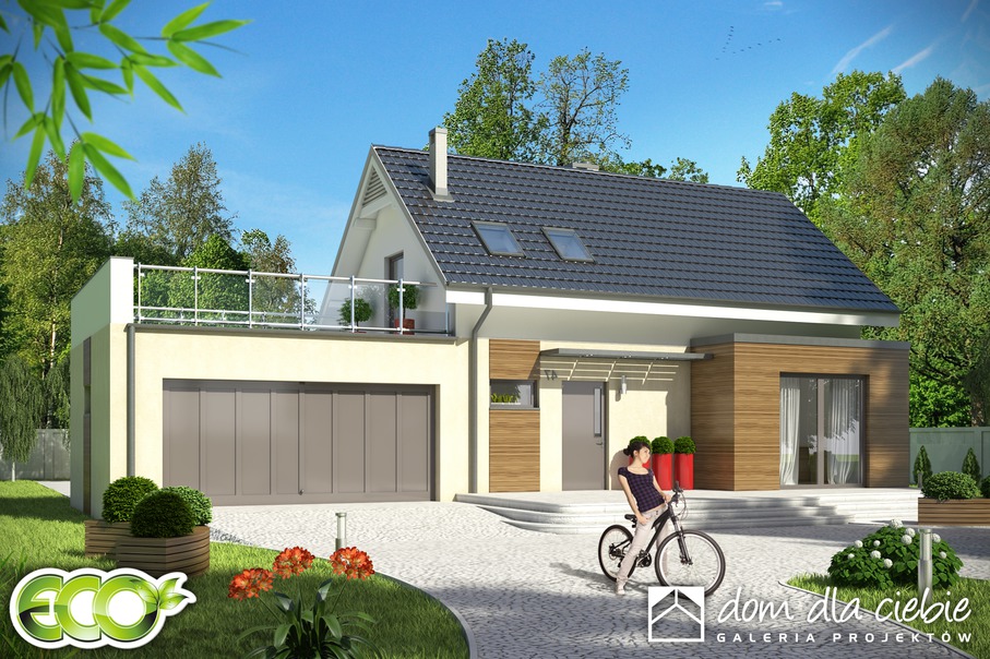 Eco 1 z garażem 2-st. [A1] (odbicie lustrzane) - miniatura 6