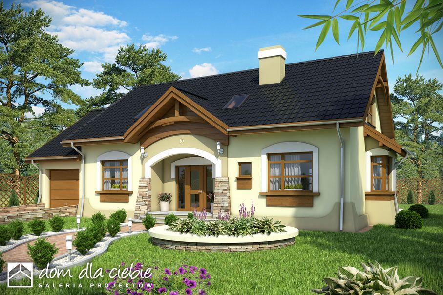 budowa domu Amelia V z garażem 1-st. [A] - New-House