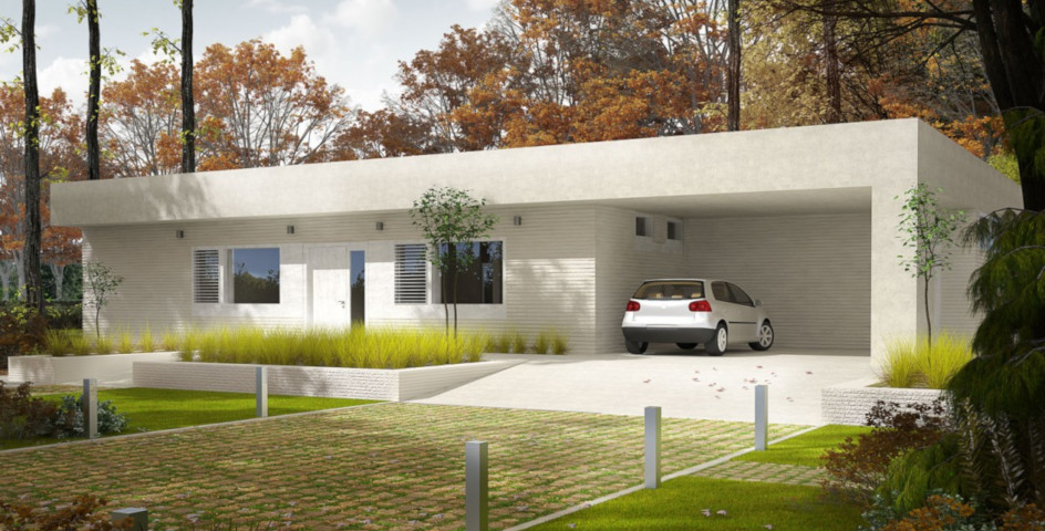 budowa domu EX 6 (z wiatą) ENERGO PLUS - New-House