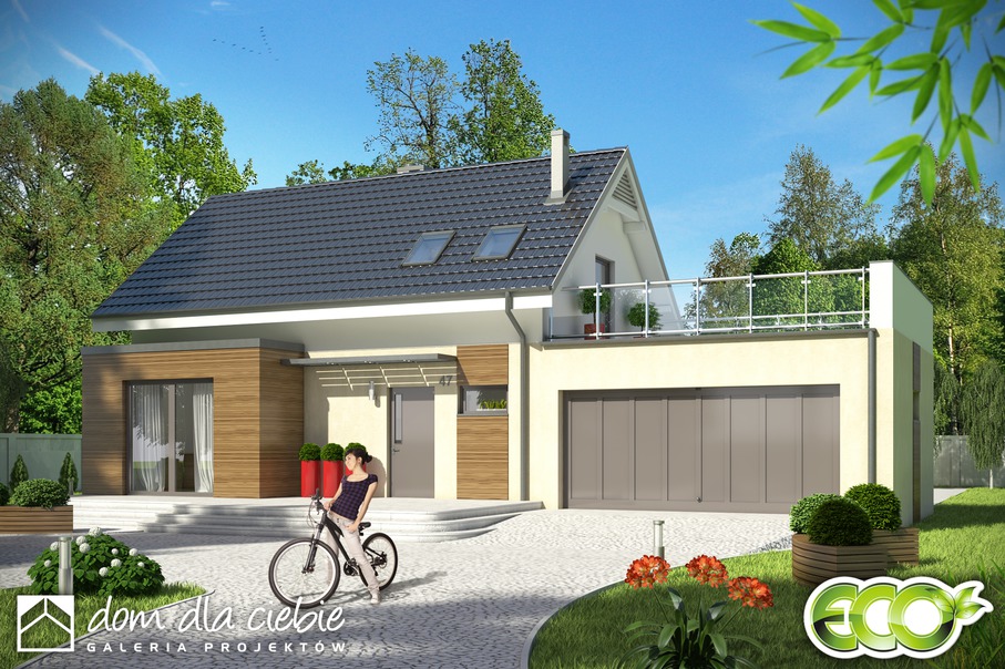 budowa domu Eco 1 z garażem 2-st. [A1] - New-House