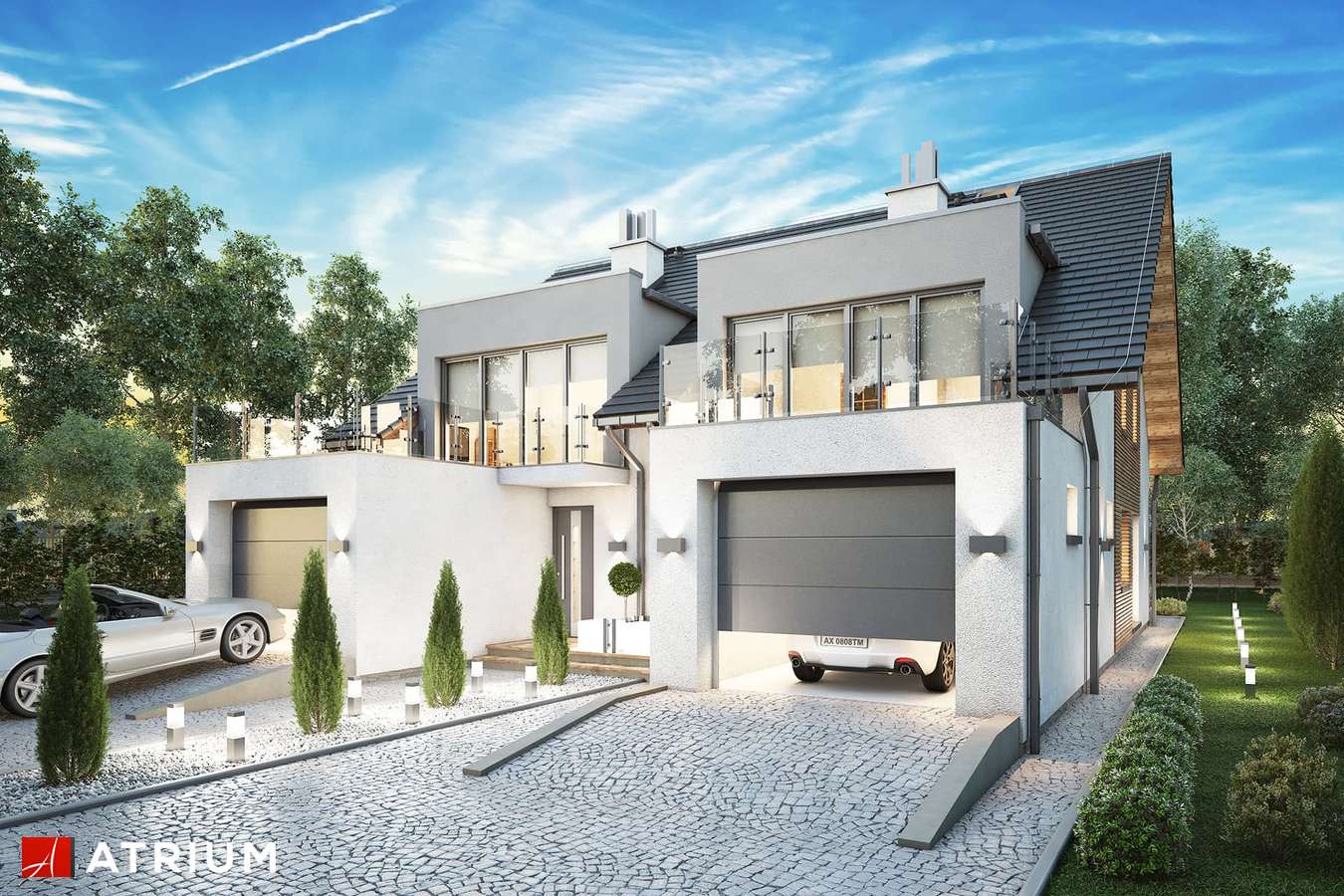 budowa domu Tandem IV odbicie lustrzane - New-House