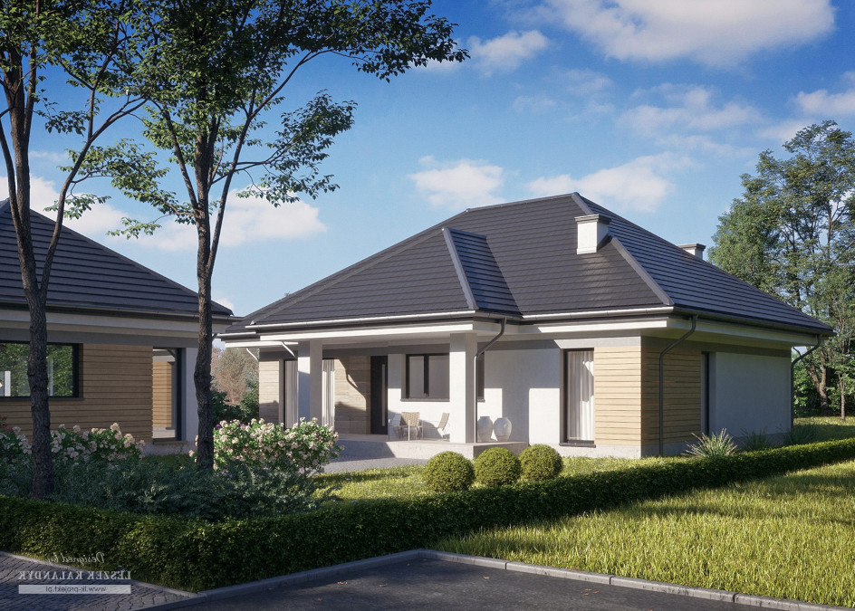 Budowa domu LK&1586 (odbicie lustrzane) z New-House