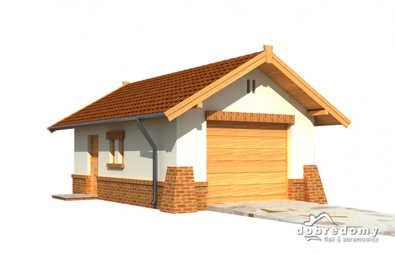 budowa domu Garaż G1 odbicie lustrzane - New-House