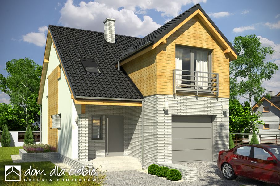 budowa domu Bazyli z garażem 1-st. [A] - New-House