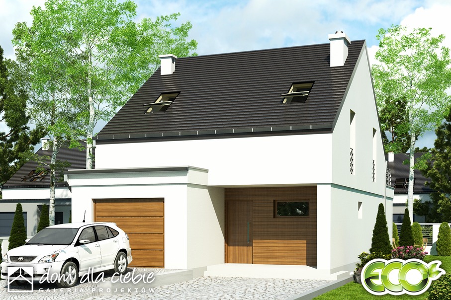 budowa domu Makolągwa z garażem 1-st. [A] - New-House
