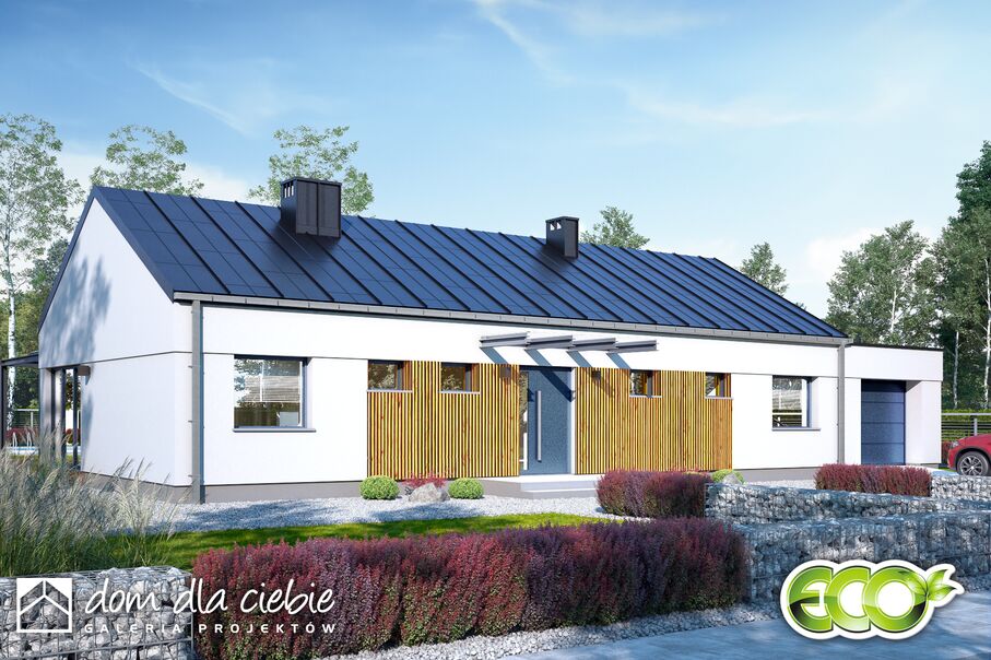 budowa domu Flora z garażem 1-st. [A] - New-House