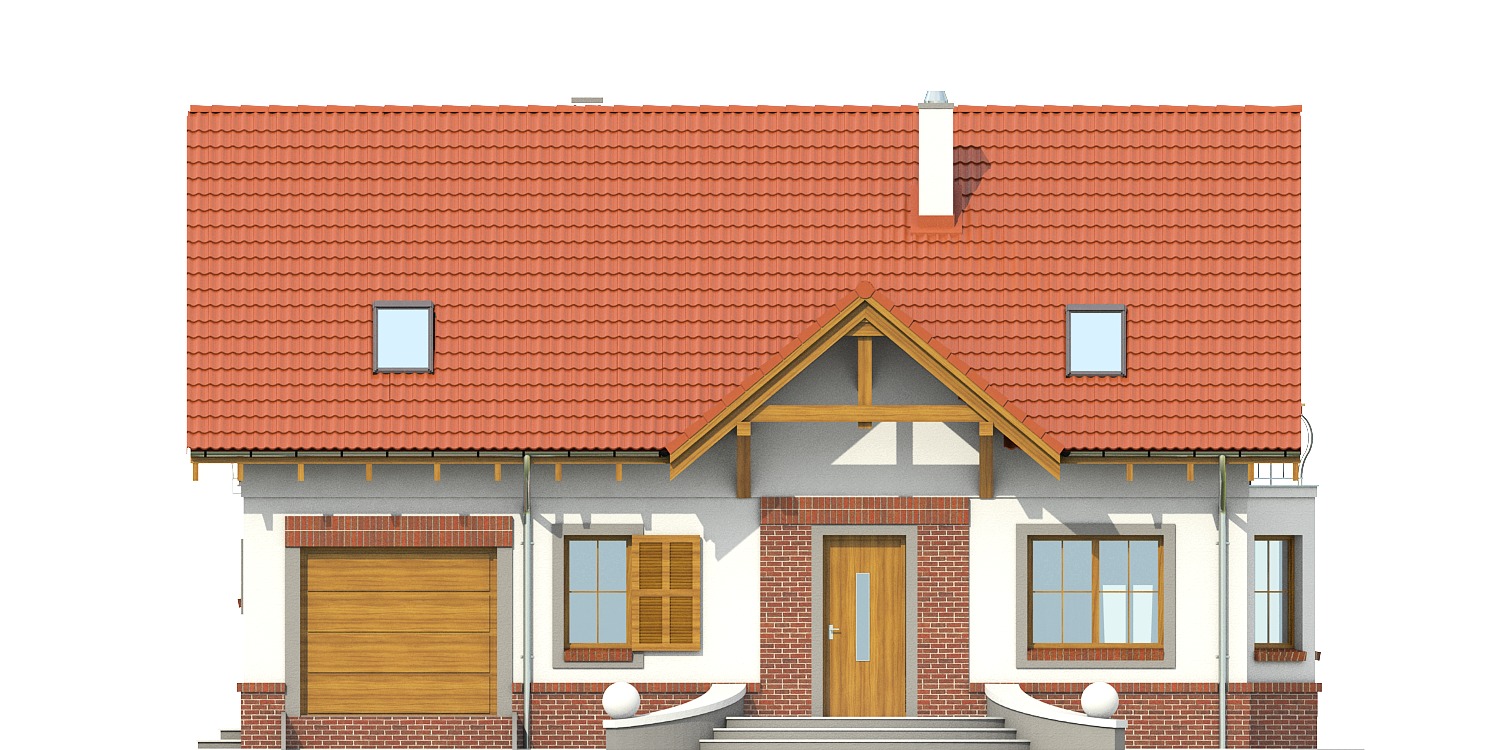 Zgrabna z garażem 1-st. [A] (odbicie lustrzane) - miniatura 2
