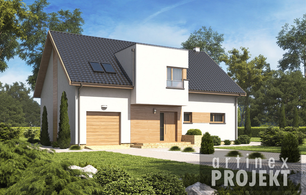 budowa domu- D129 (odbicie lustrzane)- New-House