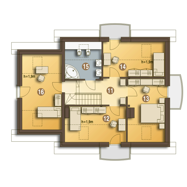 Ametyst z garażem 1-st. [A] (odbicie lustrzane) - miniatura 9