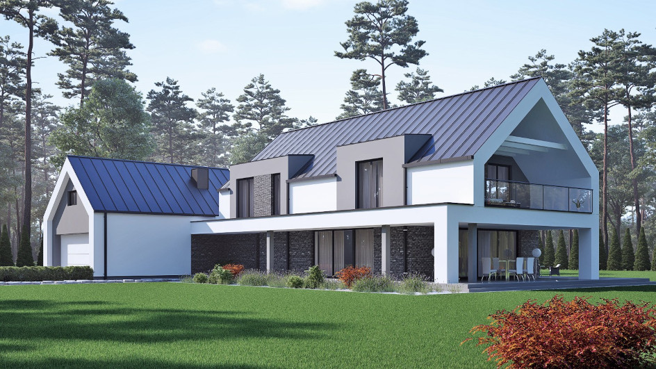 Budowa domu uA176 (odbicie lustrzane) z New-House