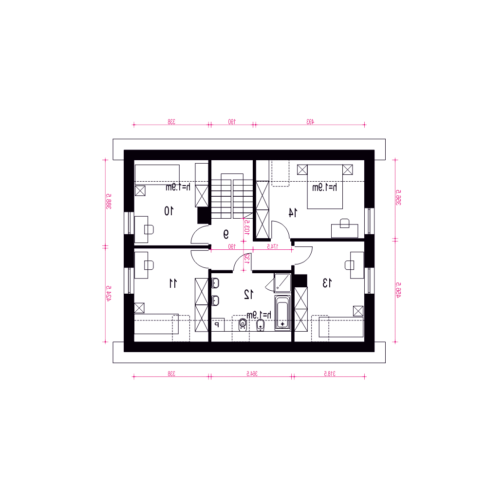 Igor IV z garażem 1-st. [A] (odbicie lustrzane) - miniatura 9