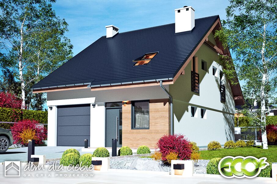 budowa domu Głuszec III z garażem 1-st. [A] - New-House