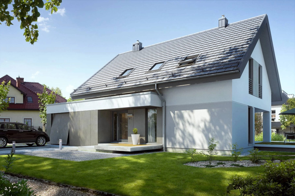 budowa domu WYGODNY 1 (odbicie lustrzane) - New-House