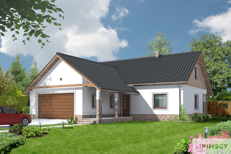 Budowa domu Neapol II DCP193a (odbicie lustrzane) z New-House