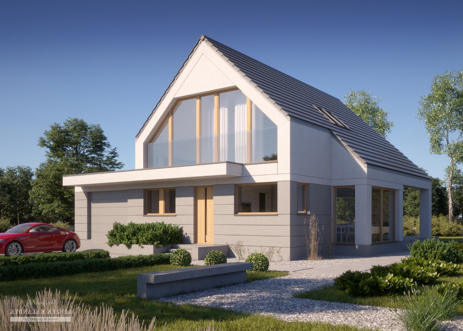 Budowa domu LK&1424 (odbicie lustrzane) z New-House