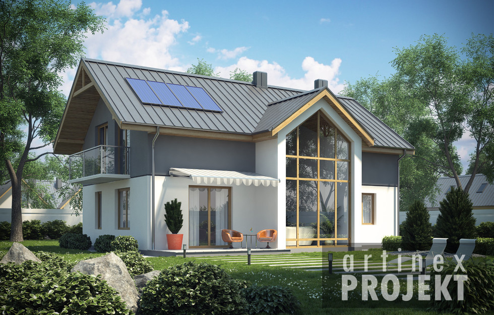 Budowa domu - D15A (odbicie lustrzane) - New-House