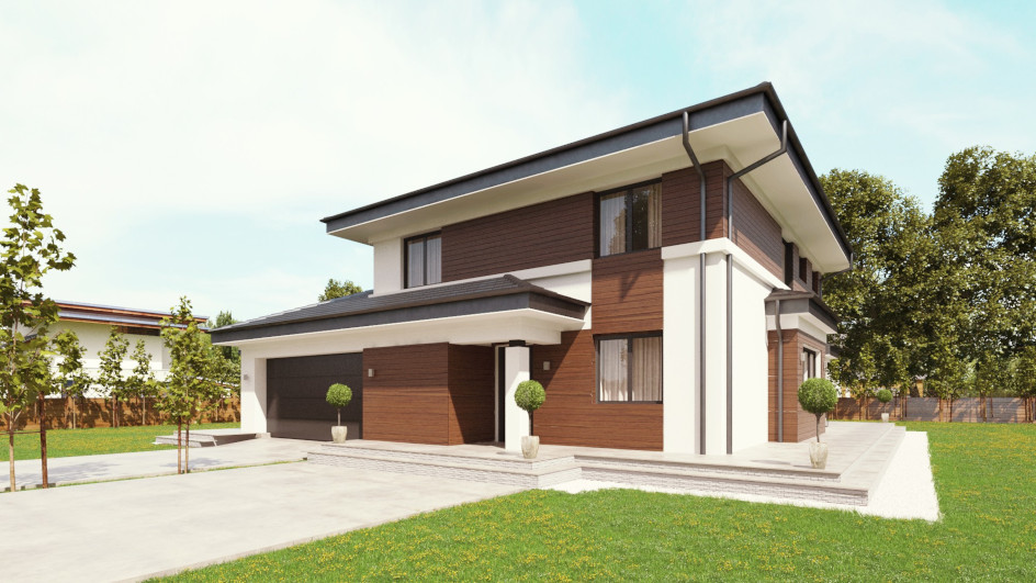 Budowa domu uA61 (odbicie lustrzane) z New-House