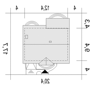 Inka III z garażem 1-st. [A] (odbicie lustrzane) - miniatura 10