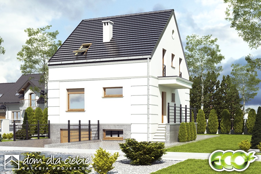 budowa domu Grab z garażem 1-st. [A] - New-House