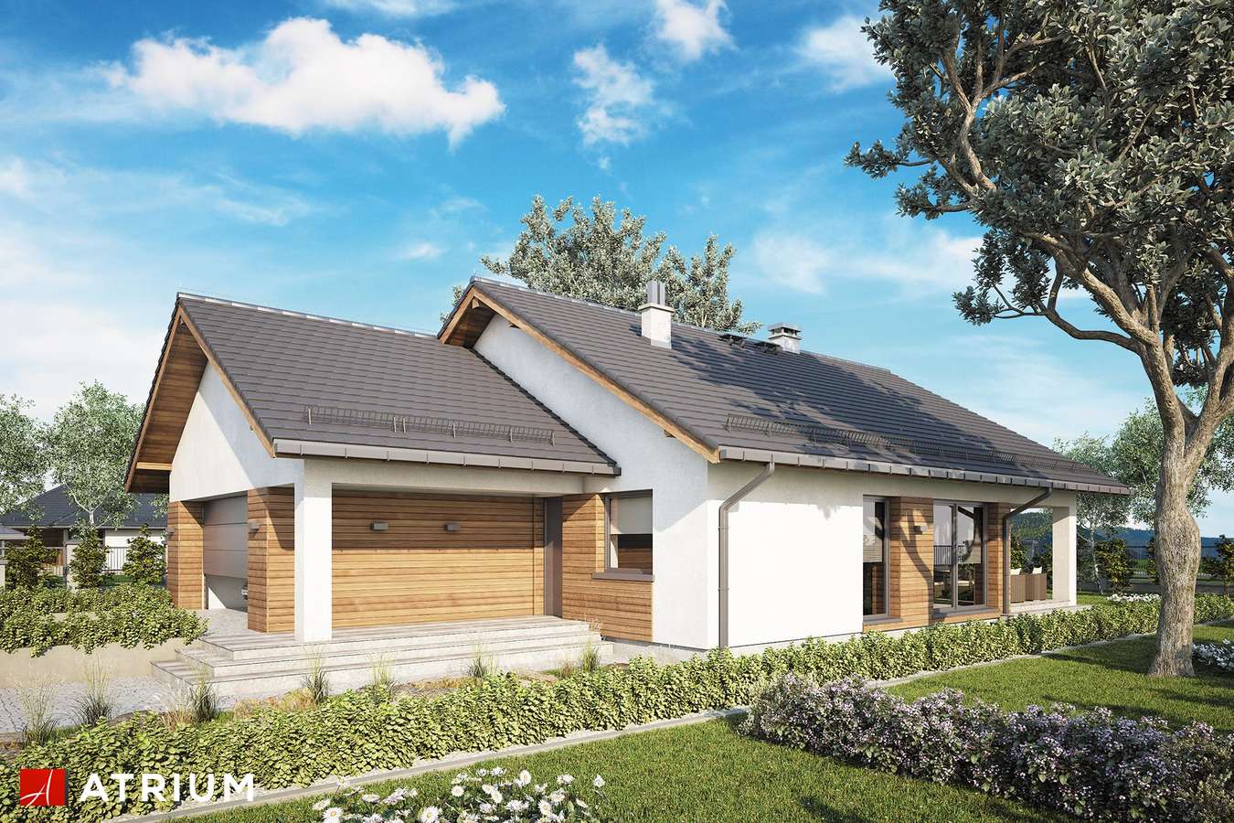 budowa domu Bursztyn Plus Maxi II odbicie lustrzane - New- House